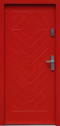 Drzwi zewnętrzne drewniane 543,3 czerwone